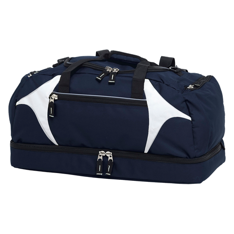 Image of Spliced Zenith Sports Bag, Colour: Navy/White