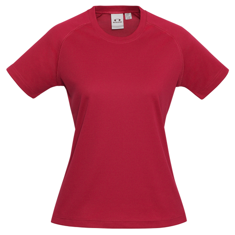 Image of Womens Sprint Tee, Colour: Red