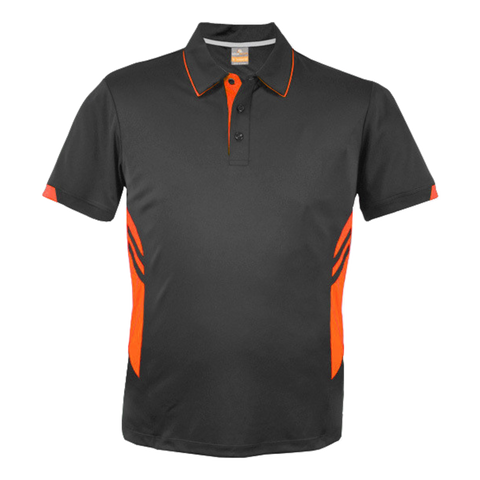 Image of Mens Tasman Polo, Colour: Slate/Neon Orange