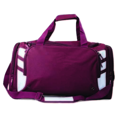 Image of Tasman Sports Bag, Colour: Maroon/White