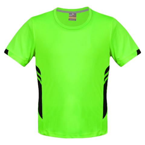 Image of Mens Tasman Tee, Colour: Neon Green/Black