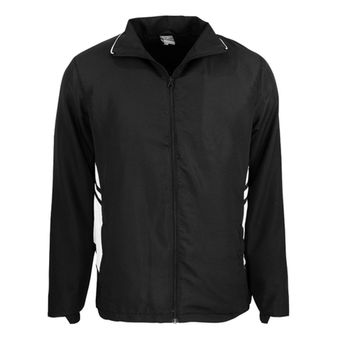 Image of Adults Tasman Track Jacket, Colour: Black/White