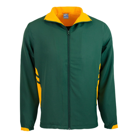 Image of Adults Tasman Track Jacket, Colour: Bottle/Gold