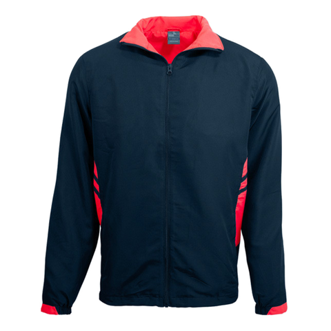 Image of Adults Tasman Track Jacket, Colour: Navy/Red