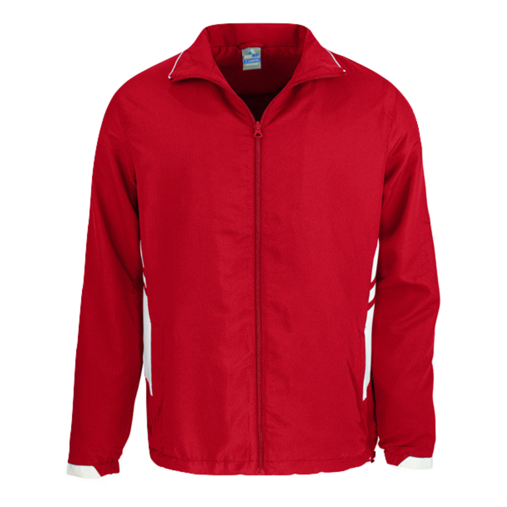Adults Tasman Track Jacket, Colour: Red/White