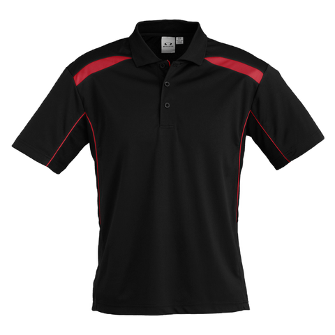Image of Mens United Polo, Colour: Black/Red