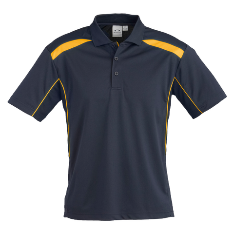 Image of Mens United Polo, Colour: Navy/Gold