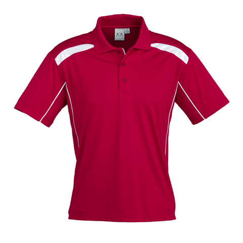 Image of Mens United Polo, Colour: Red/White