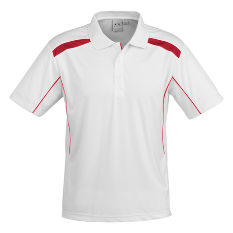 Image of Mens United Polo, Colour: White/Red