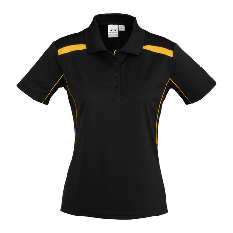 Image of Womens United Polo, Colour: Black/Gold