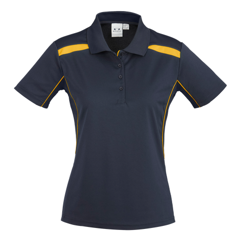 Image of Womens United Polo, Colour: Navy/Gold