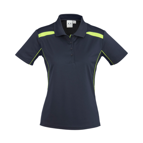 Image of Womens United Polo, Colour: Navy/Lime