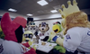 MLB Mascots Have Food Fight At Thanksgiving Dinner