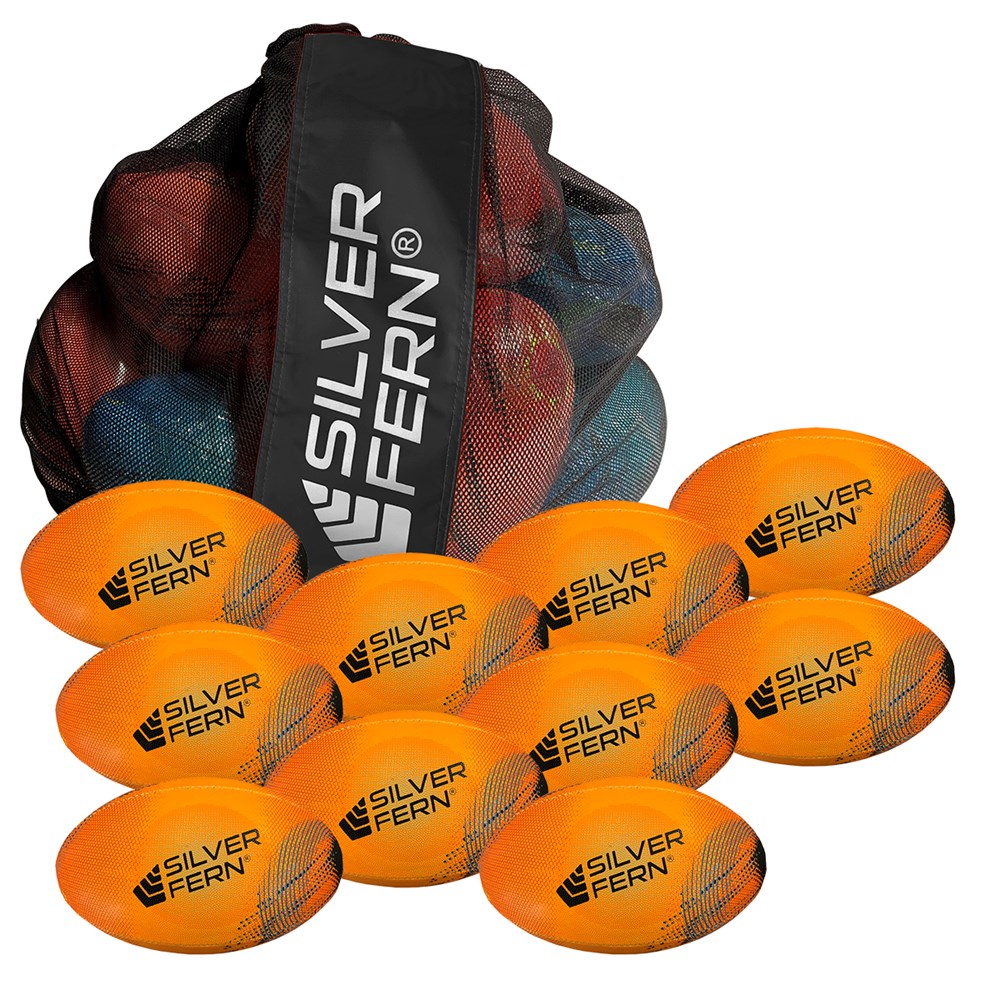 Silver Fern Astro Training Rugby Ball - 10 Pack, Size: 2.5