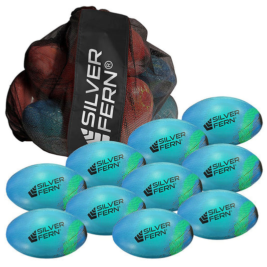 Silver Fern Astro Training Rugby Ball - 10 Pack, Size: 3