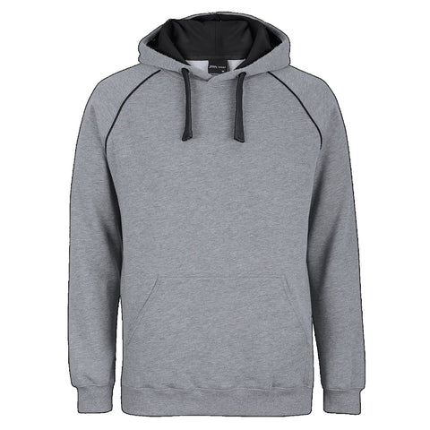Image of JBs Adult Contrast Fleecy Hoodie, Colour: 13% Marle/Black