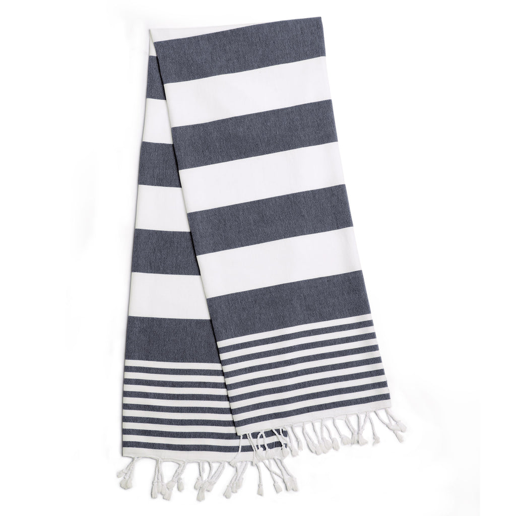 Patara Turkish Towel, Colour: Navy/White
