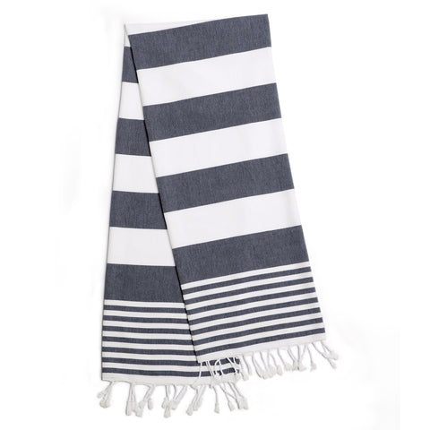 Image of Patara Turkish Towel, Colour: Navy/White