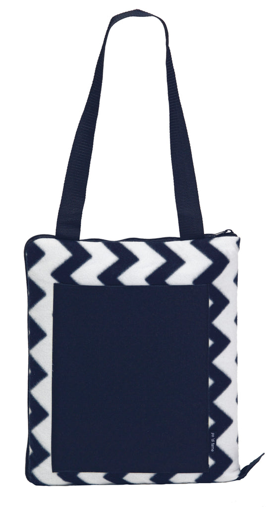Oasis Outdoor Blanket, Colour: Navy/White