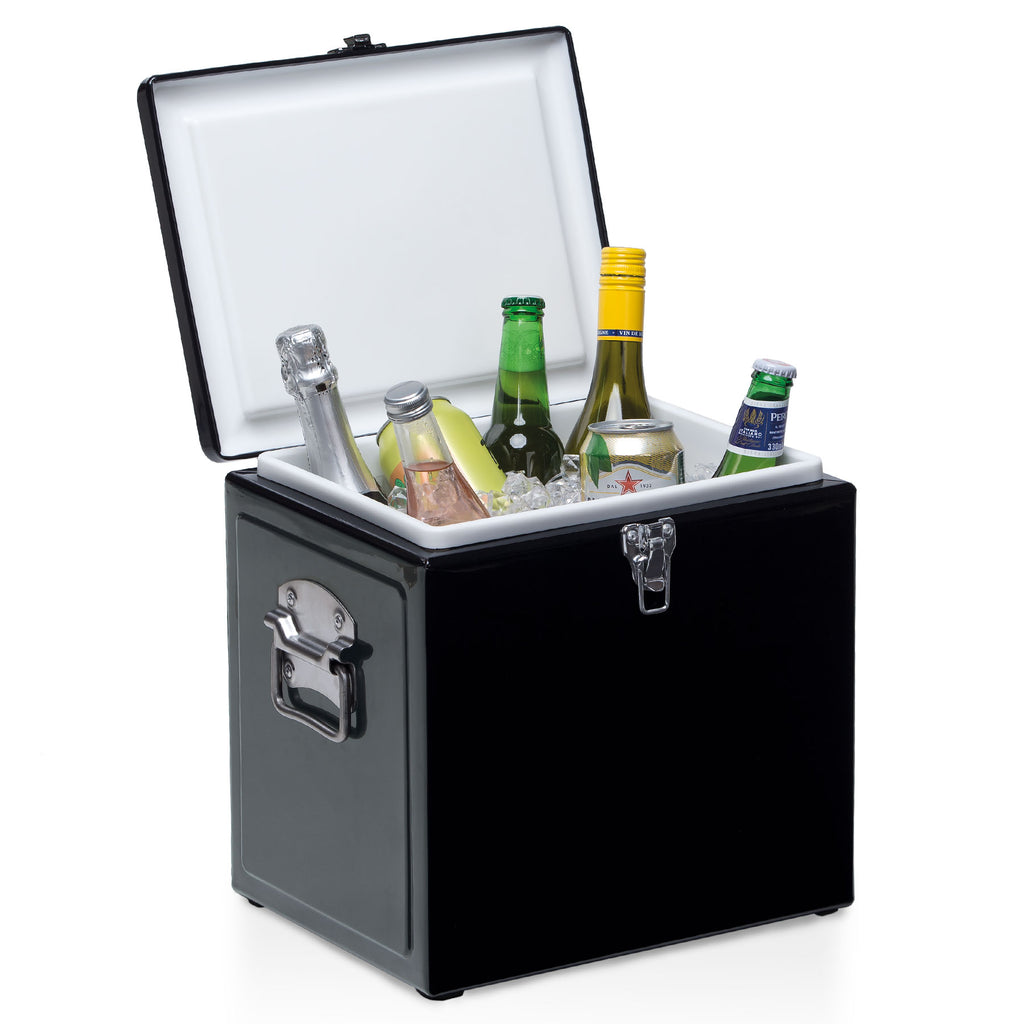 Vintage Cooler Box, Colour: Black