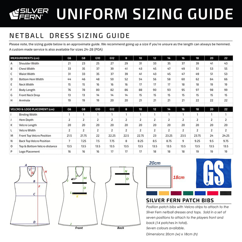 Silver Fern Netball Dress - CLEARANCE SPECIAL