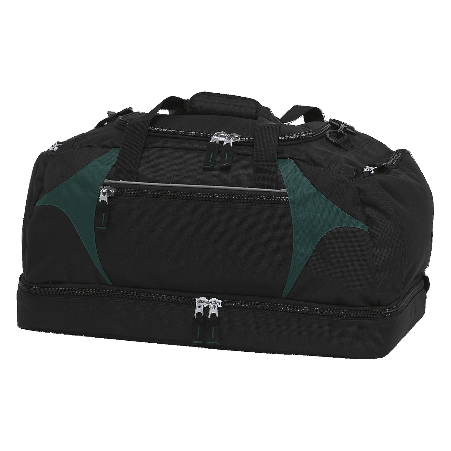 Spliced Zenith Sports Bag, Colour: Black/Green