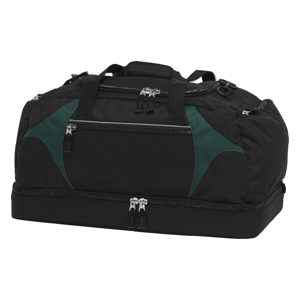 Spliced Zenith Sports Bag, Colour: Black/Green