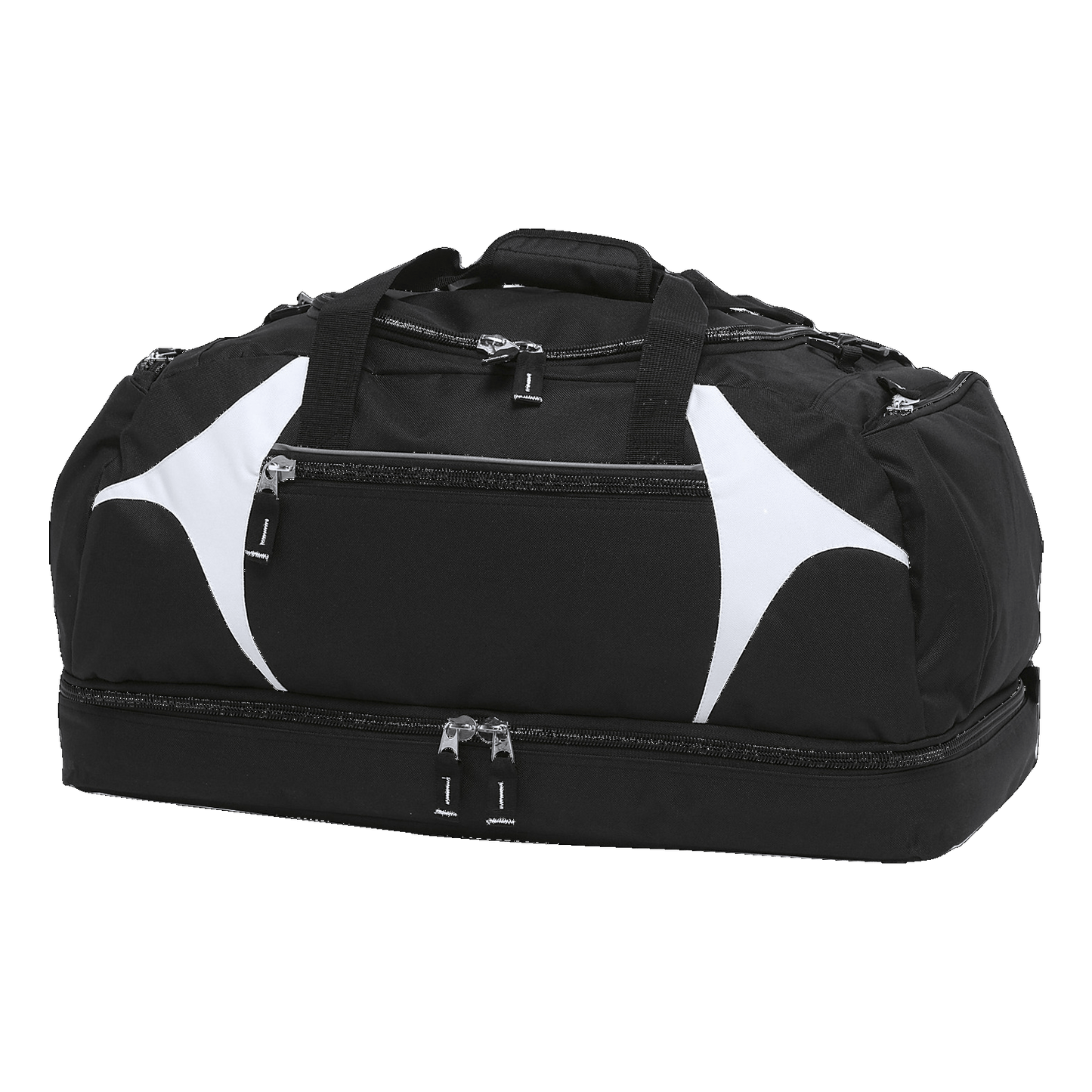 Spliced Zenith Sports Bag, Colour: Black/White