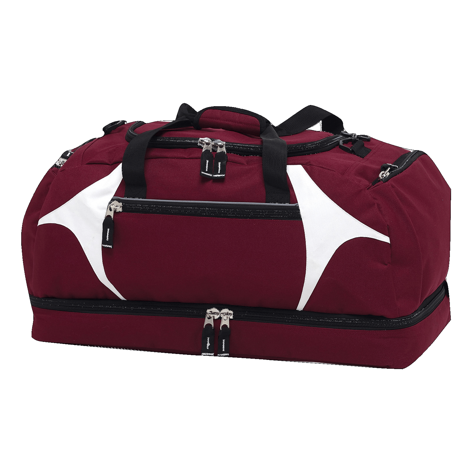 Spliced Zenith Sports Bag, Colour: Maroon/White