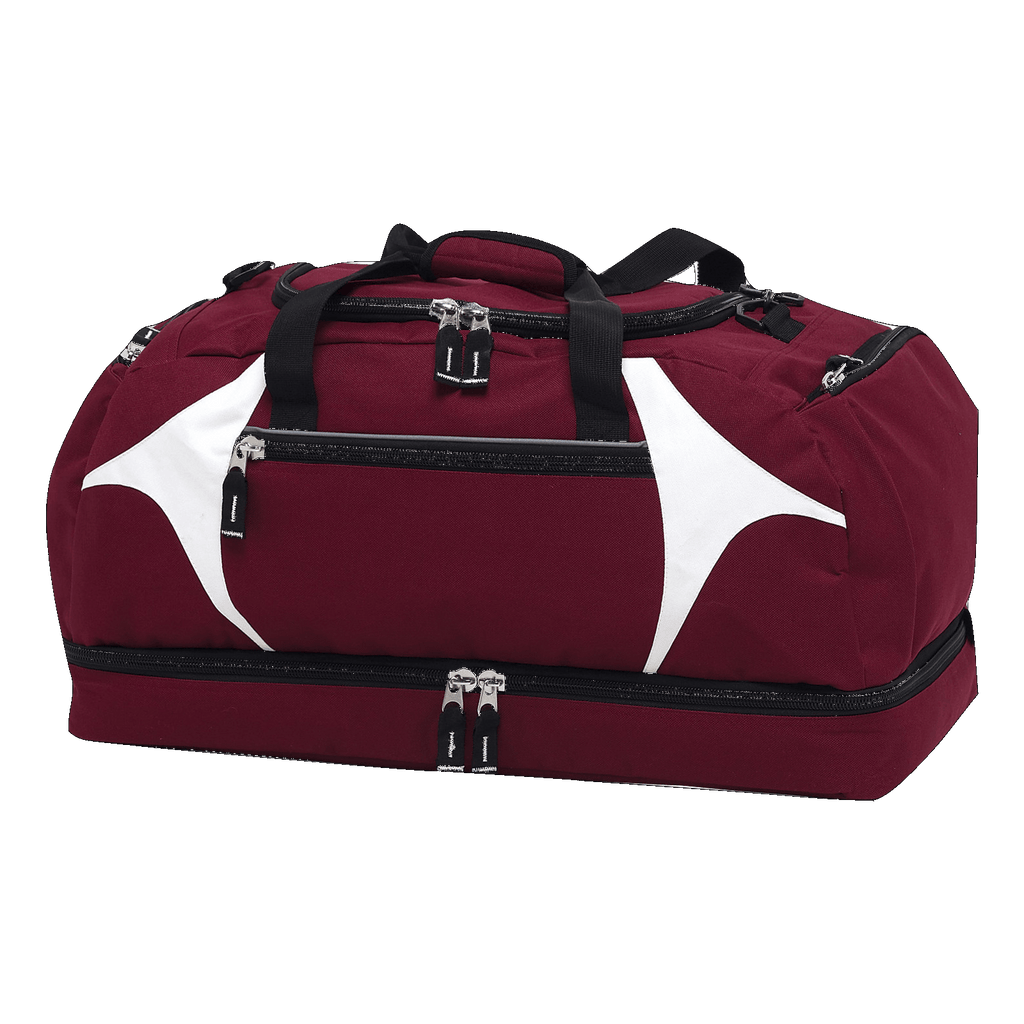 Spliced Zenith Sports Bag, Colour: Maroon/White