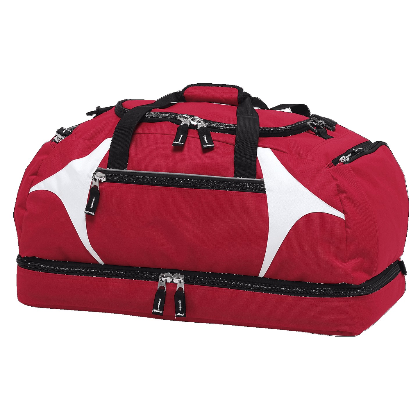 Spliced Zenith Sports Bag, Colour: Red/White