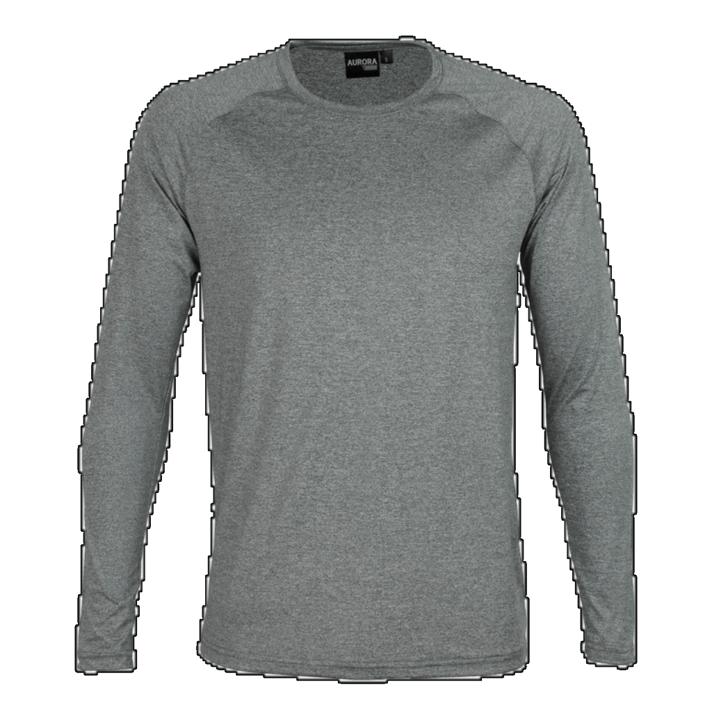 Mens Stadium LS Tee, Colour: Grey Marle
