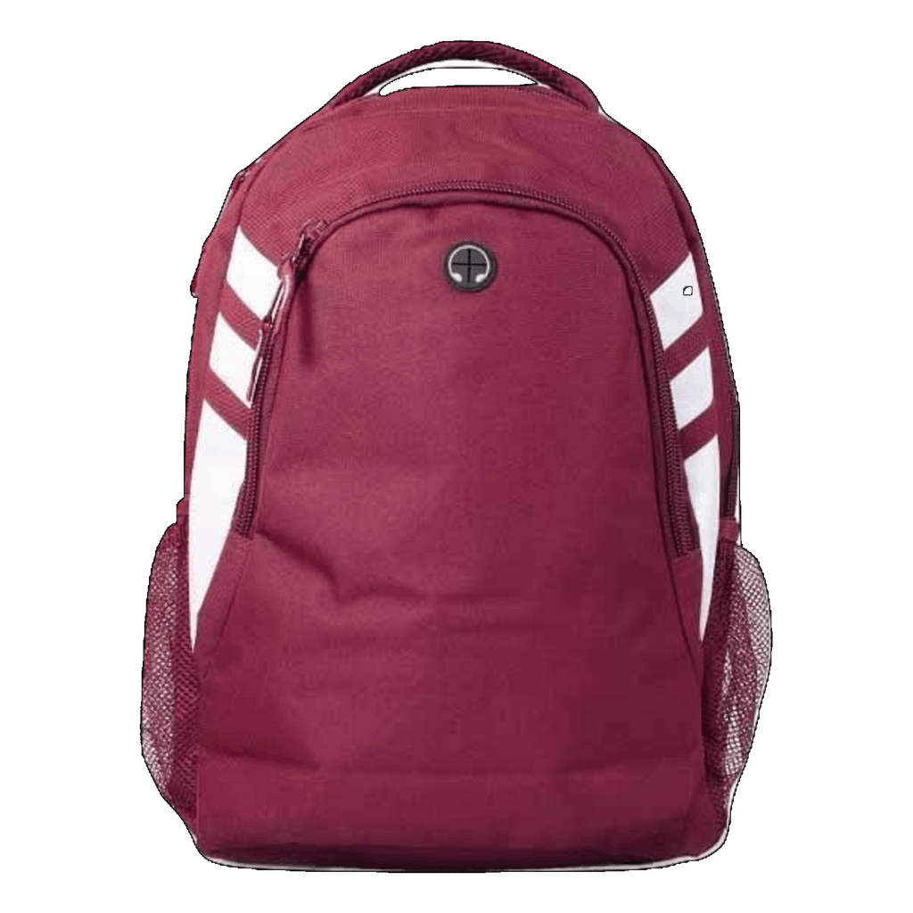 Tasman Backpack, Colour: Maroon/White