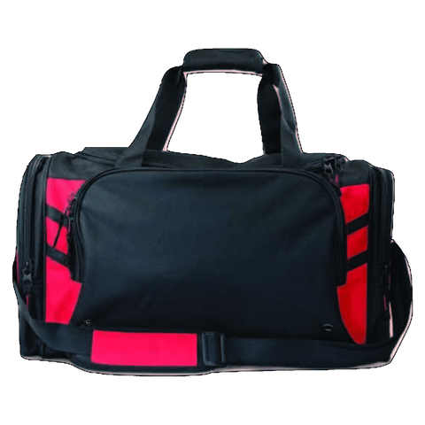 Image of Tasman Sports Bag, Colour: Black/Red