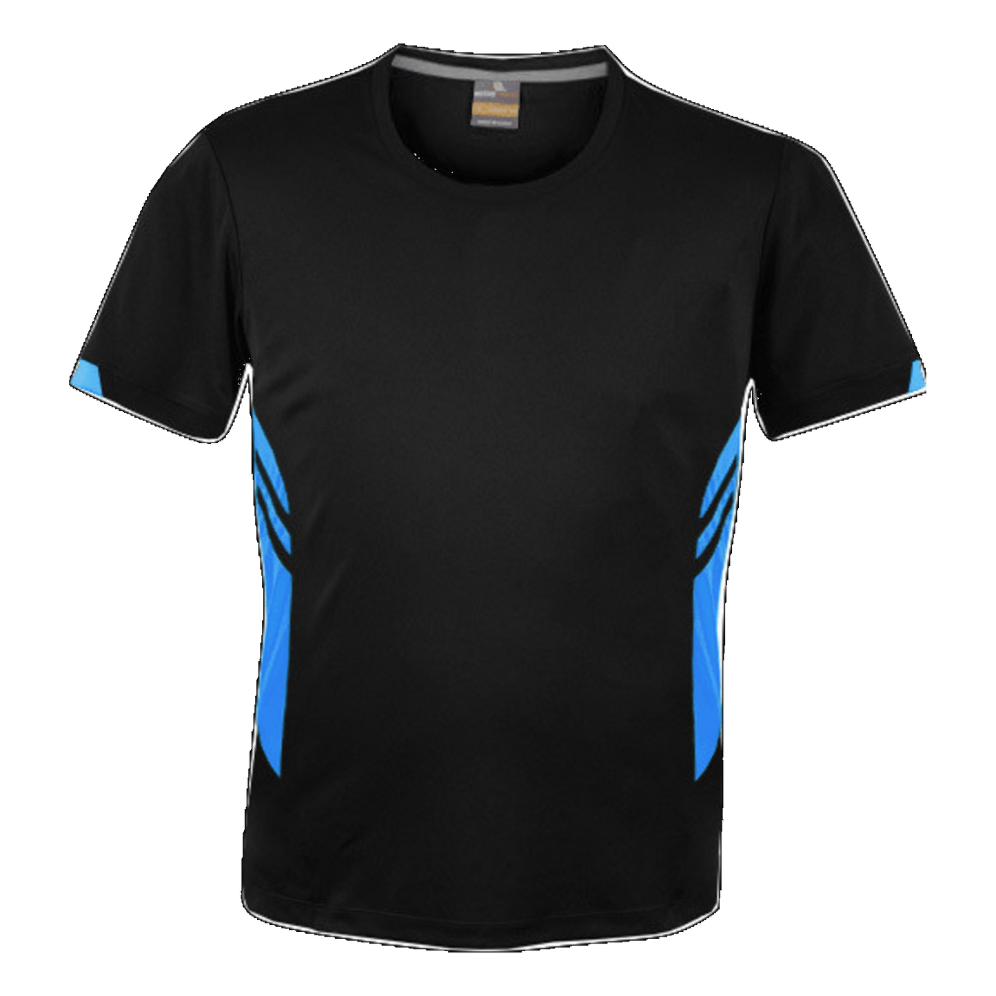 Mens Tasman Tee, Colour: Black/Cyan
