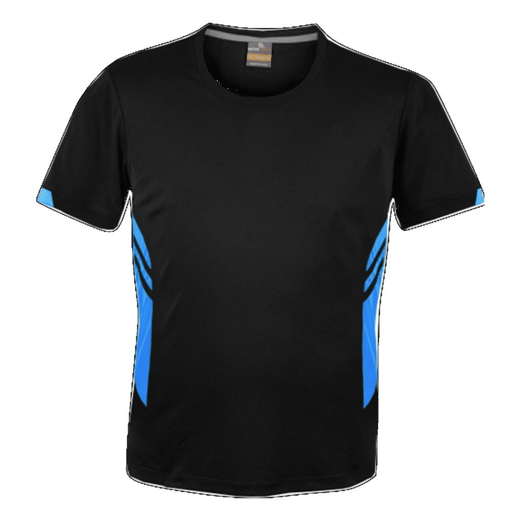 Mens Tasman Tee, Colour: Black/Cyan