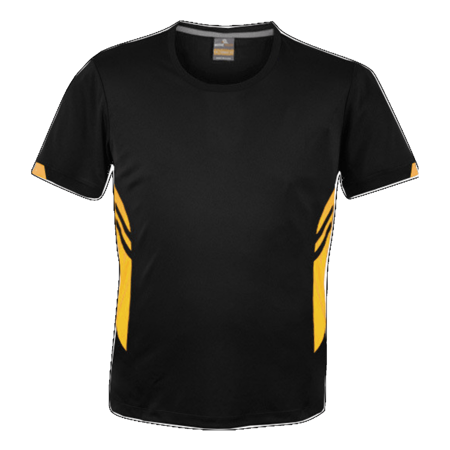 Mens Tasman Tee, Colour: Black/Gold