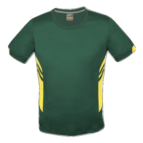 Image of Mens Tasman Tee, Colour: Bottle/Gold