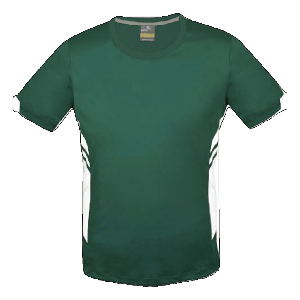 Mens Tasman Tee, Colour: Bottle/White