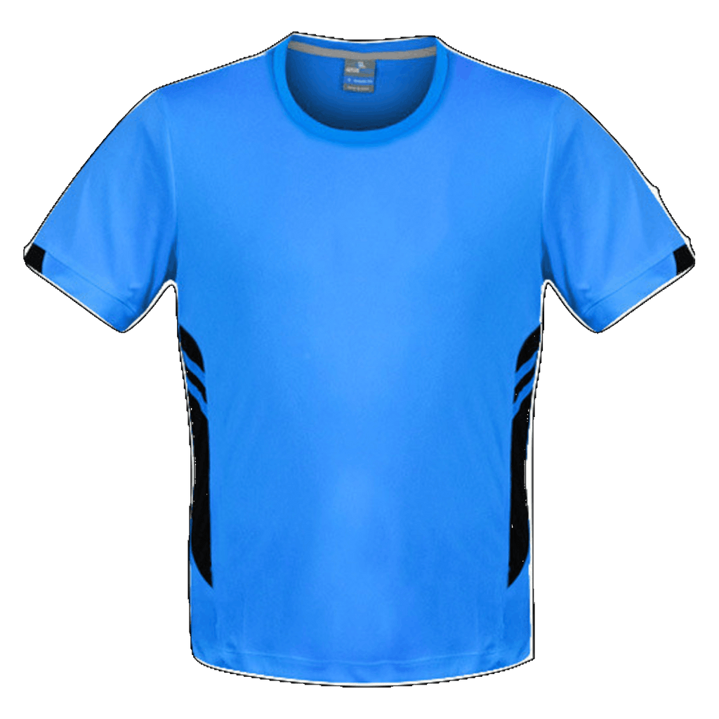 Mens Tasman Tee, Colour: Cyan/Black