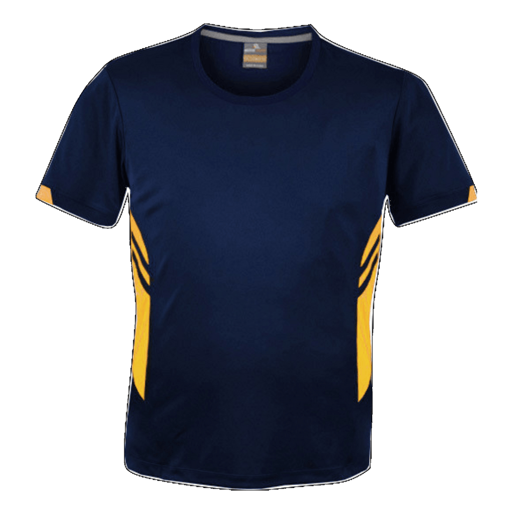 Mens Tasman Tee, Colour: Navy/Gold