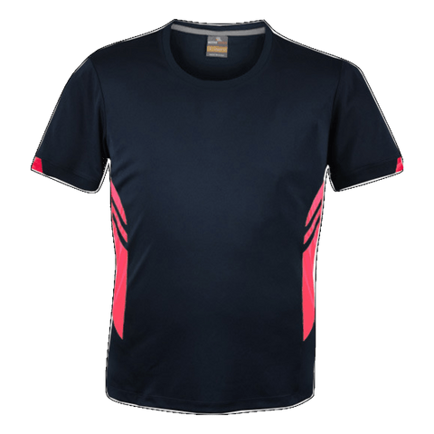 Image of Mens Tasman Tee, Colour: Navy/Neon Pink