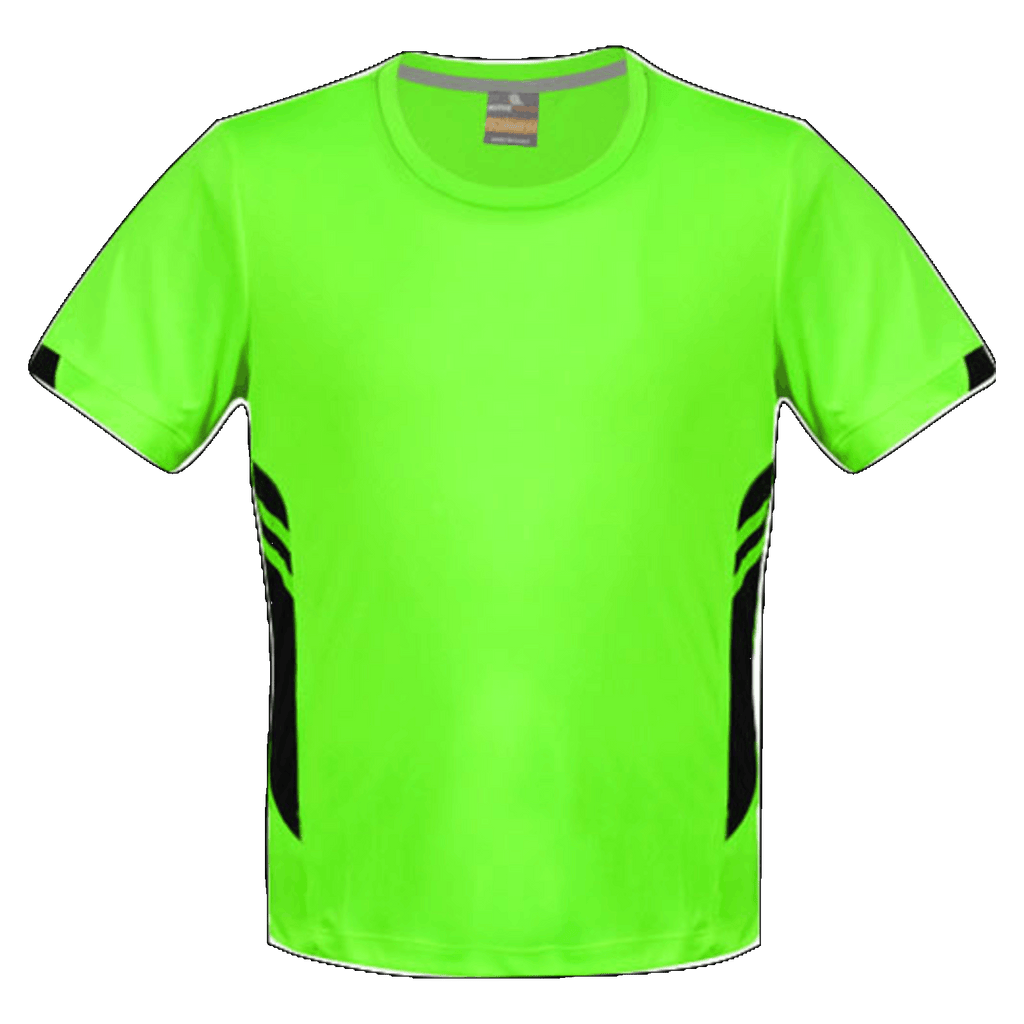 Mens Tasman Tee, Colour: Neon Green/Black