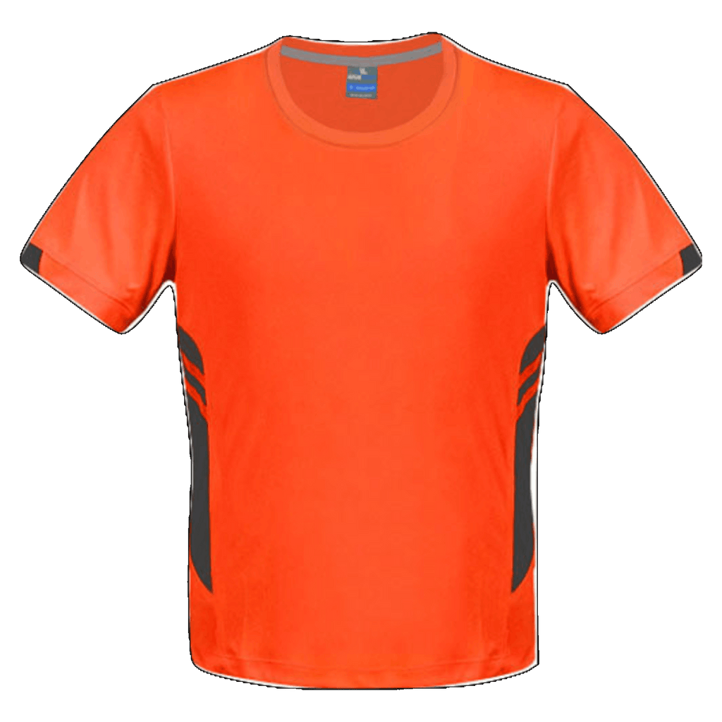 Mens Tasman Tee, Colour: Neon Orange/Slate