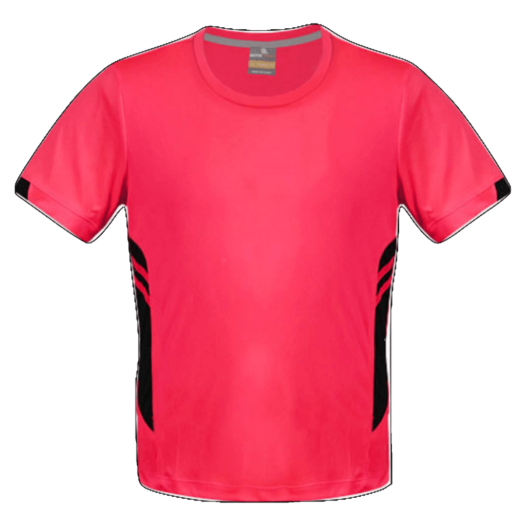 Mens Tasman Tee, Colour: Neon Pink/Black