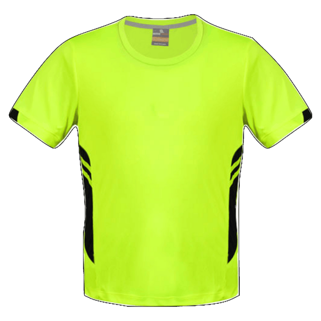 Mens Tasman Tee, Colour: Neon Yellow/Black