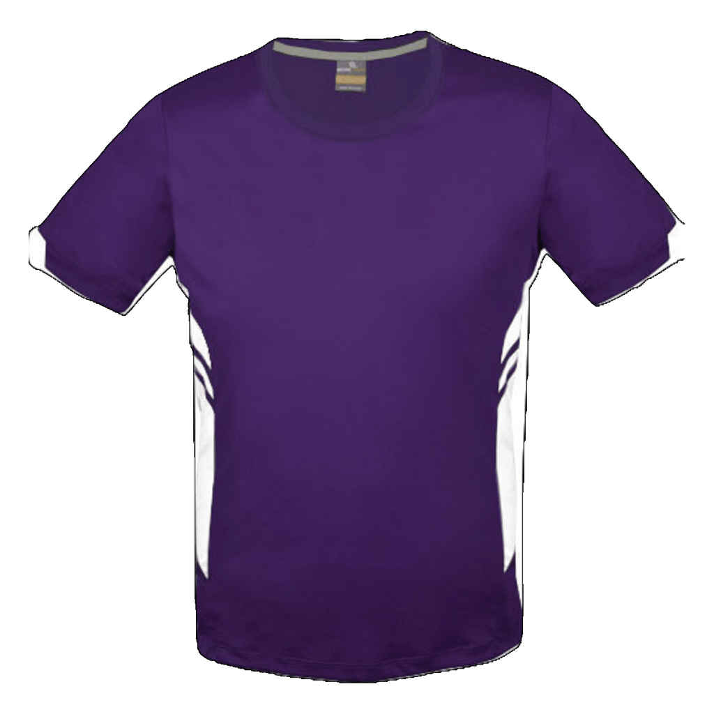 Mens Tasman Tee, Colour: Purple/White