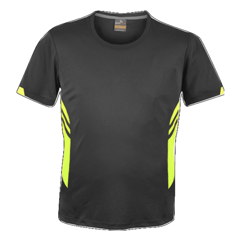 Image of Mens Tasman Tee, Colour: Slate/Neon Yellow