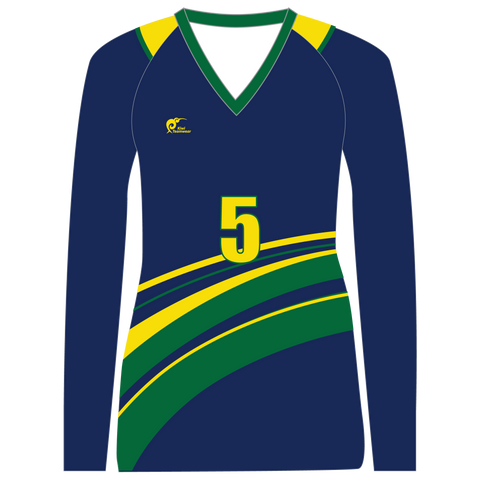 Image of Long Sleeve Womens Volleyball Top, Type: A190010LSV
