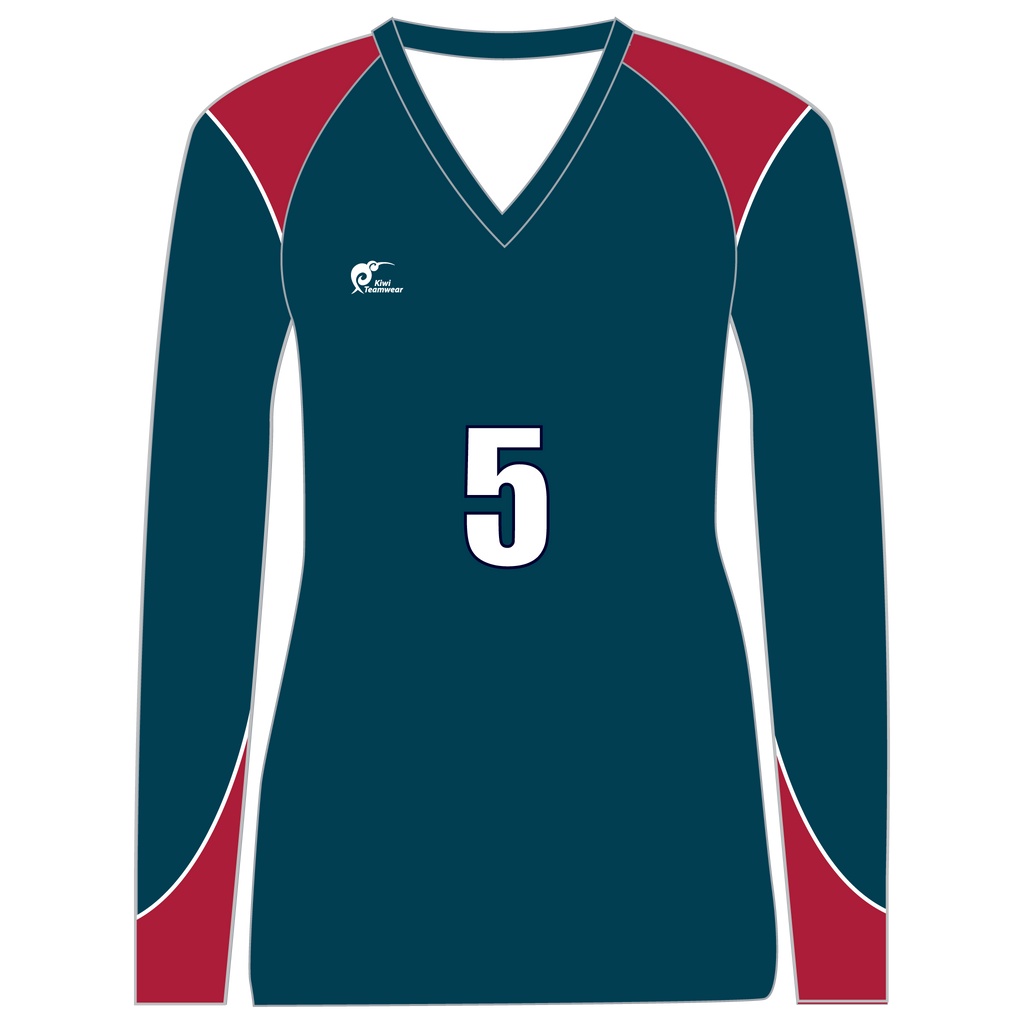 Long Sleeve Womens Volleyball Top, Type: A190013LSV